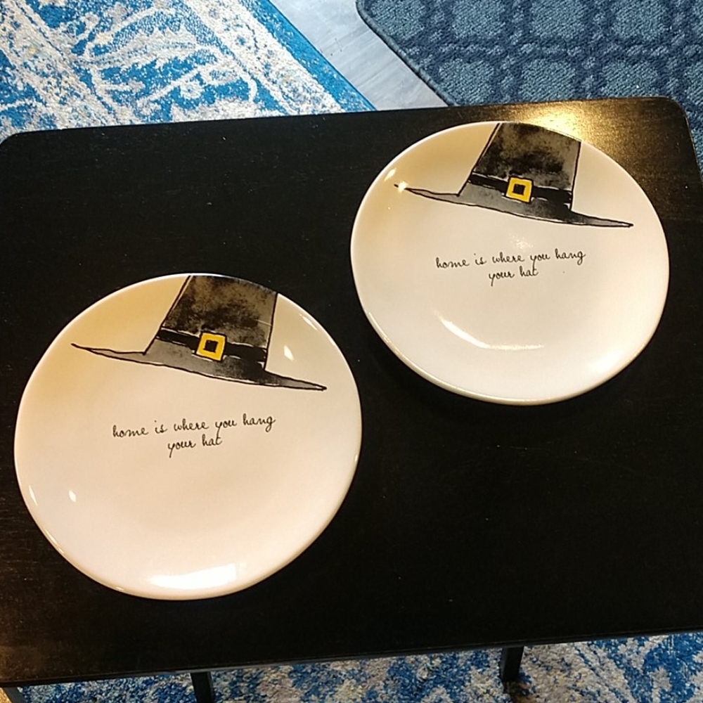 Rae Dunn Halloween plates Witches hats New